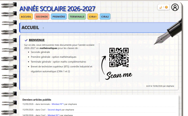 Cahier 2026